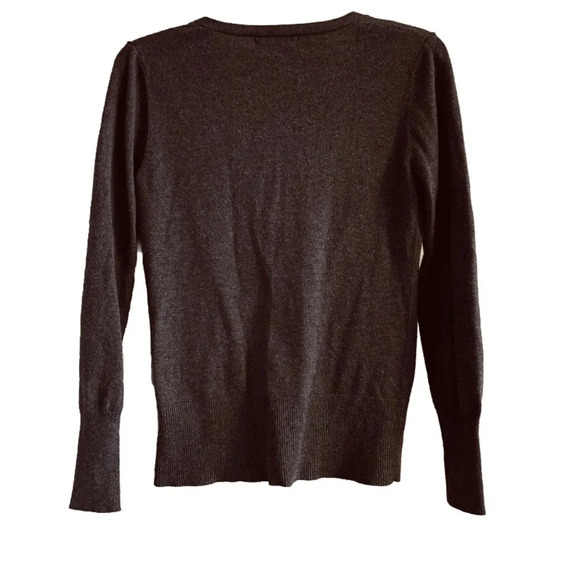 Mossimo Women's Cardigan XSmall Brown Long Sleeve Button Up V Neck Cardigan - Picture 2 of 6